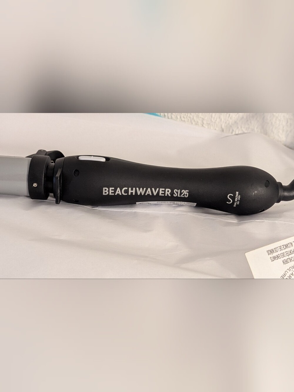 Beachwaver S 1.25 Ceramic Rotating Curling Iron Silver & Black - Picture 2 of 8